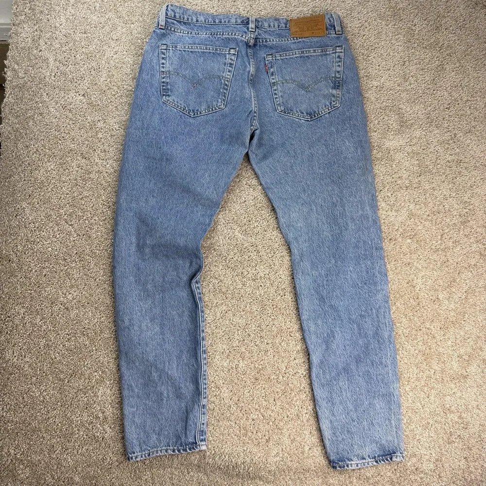 Levis 512 Jeans Mens 33x32 Light Wash Blue Denim Slim Tapered Stretch Casual